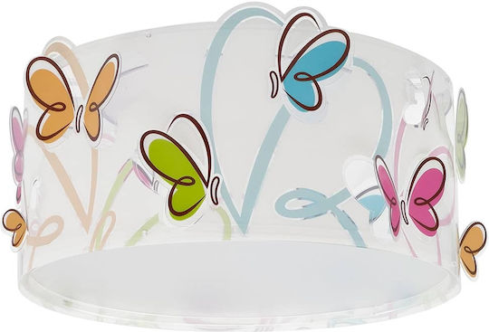 Ango Kids Single Mount Ceiling Light E27 Butterfly Multicolour 23W 35x16.5cm
