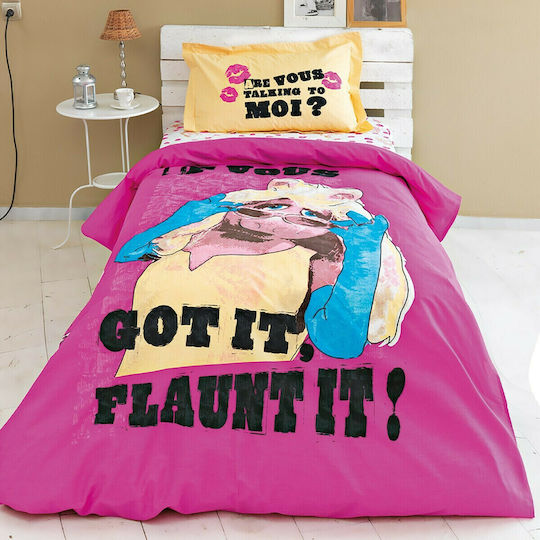 Palamaiki Set Kids Quilt Semi Double with Pillowcase Muppets Multicolour 170x250cm