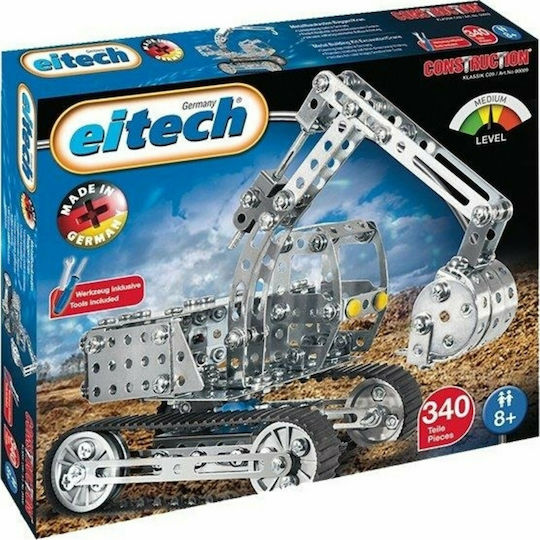 Eitech Metall-Bauspielzeug Bagger - Kran für Kinder ab 8+ Jahre Jahren