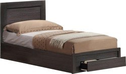 Life Semi Double Bed Wooden with Drawers and Slats Zebrano 110x200cm