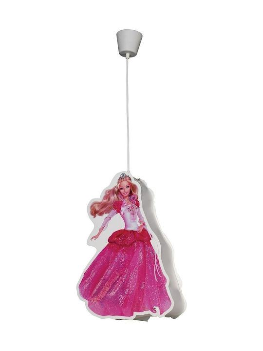 Sun Light Single Bulb Kids Lighting Pendant of Plastic 40W with Drive Size E27 In Pink Colour 33.4x48cm