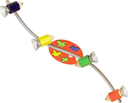 Eglo Kids Chandelier Mount Ceiling Light E27 Pencils Multicolour