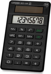 Citizen ECC-110 Calculator Pocket 8 Digits in Black Color