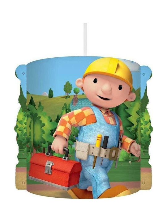 Hollytoon Bob Builder O singură lumină Lumină de tavan pentru copii Agățat din plastic