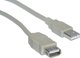 Powertech USB 2.0 Cable USB-A male - USB-A female Γκρι 1.5m (CAB-U076)