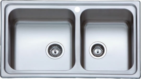 Macart Iris N-175 Drop-In Inox Μ86xΠ50cm Silber Macart Iris N-175 Drop-In Inox Μ86xΠ50cm Silber