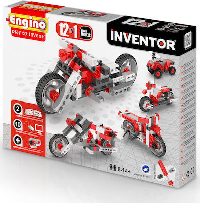 Engino Joc de construcție din plastic Inventor 12 in 1 Models Motorbikes pentru copii de 6++ ani