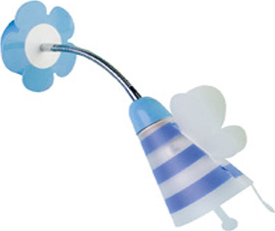 Fan Europe Spot Metallic Kids Wall Light Butterfly Blue