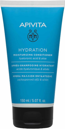 Apivita Hydration Conditioner Hydration for All Hair Types Hyaluronic Acid & Aloe Vera 150ml