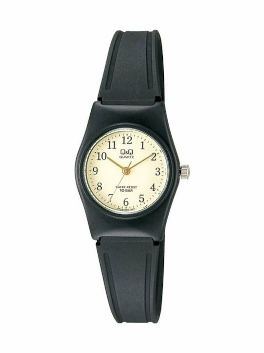 Q&Q Women's Watch with Black Rubber Strap