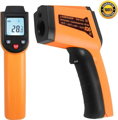 GM400 Infrarot- und Laserthermometer für Temperaturen von -50°C bis 400°C mit Entfernungsverhältnis 12:1