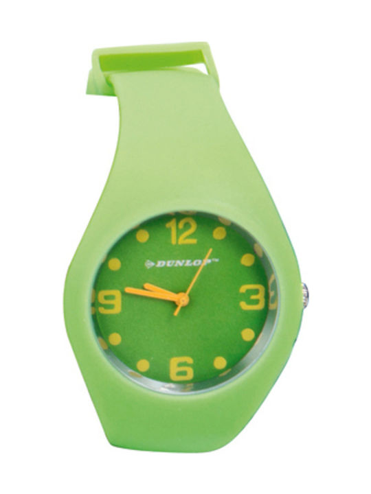 Dunlop 22748 Green Watch with Green Rubber Strap