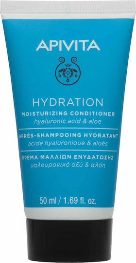 Apivita Hydration Conditioner Hydration for All Hair Types Hyaluronic Acid & Aloe Vera 50ml