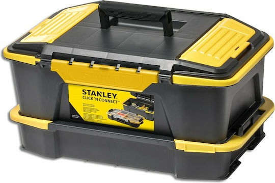 Stanley Click & Connect Hand Tool Case Plastic with Tobacco Case Dimensions: W31xD24.7xH50.7cm