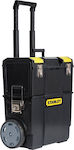 Stanley Wheeled Plastic Tool Carrier 2 Slot with Toolbox W47.5xD28.4xH57cm