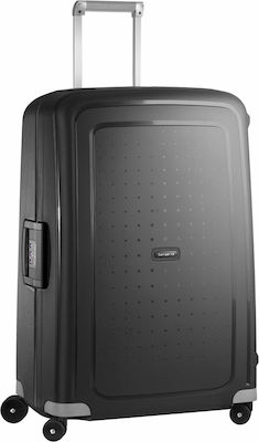 Samsonite S'Cure Spinner Valiză de Călătorie Mare Dură Neagră cu 4 roți Înălțime 75cm 49308-1041