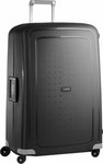 Samsonite S'Cure Spinner 81cm Black Large Travel Suitcase Hard Black with 4 Wheels Height 81cm.