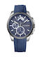 Tommy Hilfiger Decker Watch Chronograph Battery with Blue Rubber Strap