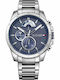 Tommy Hilfiger Decker Ανδρικό Ρολόι 46mm Χρονογράφος Μπαταρίας με Ασημί Ατσάλινο Μπρασελέ