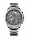 Tommy Hilfiger Decker Ανδρικό Ρολόι 46mm Χρονογράφος Μπαταρίας με Ασημί Ατσάλινο Μπρασελέ