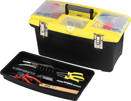 Stanley Jumbo Hand Tool Case Plastic with Tobacco Case Dimensions: W40.5xD25.4xH17.8cm
