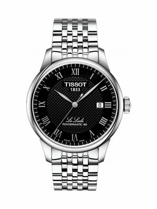 Tissot Le Locle Powermatic 80 Herrenuhr 39mm Automatisch mit Silber Metallarmband