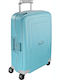 Samsonite S'cure Cabin Hard Suitcase Turquoise with 4 Wheels Height 55cm