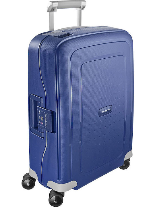 Samsonite S'cure Βαλίτσα Ταξιδίου Καμπίνας Σκληρή Μπλε με 4 Ρόδες Ύψους 55εκ.