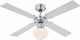 Globo Lighting Champion Deckenventilator 106.6cm mit Silber Leuchte