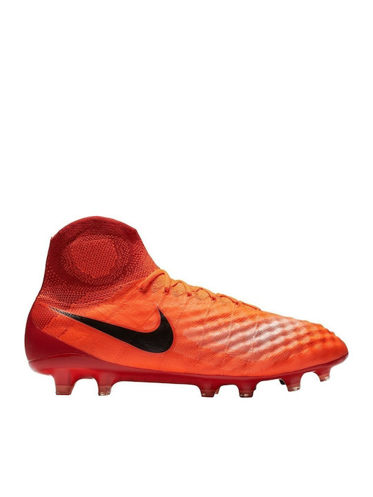 Nike Magista Obra II Ψηλό Ποδοσφαιρικά Παπούτσια με Τάπες Πορτοκαλί