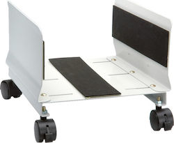 Roline Floor Computer Stand with Casters Silver (17.05.1516)