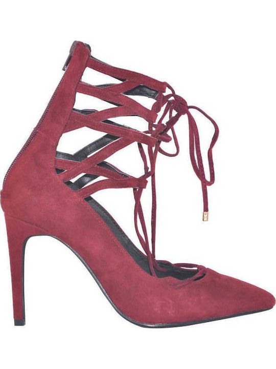 Jeffrey Campbell Hierro Suede Ascunse Pantofi cu toc cu Toc Stiletto Burgundy 0101001098