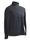 Baselayer Stretch Men's Athletic Long Sleeve Blouse Polo Black