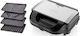 ETA Sorento 3151 90010 Sandwich Maker with Removable Plates for 2 Sandwiches 900W Inox