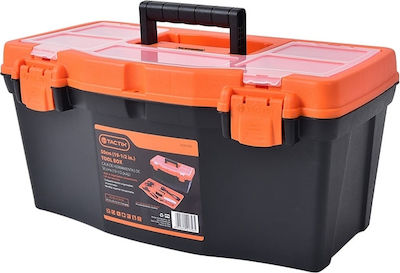 Tactix Hand Toolbox Plastic with Tray Organiser W50xD26xH24cm