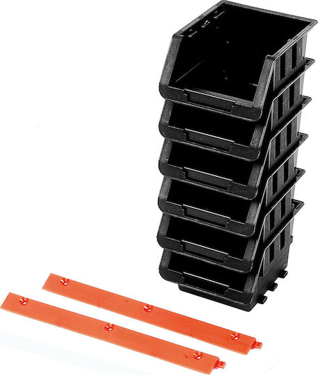 Tactix Plastic Tool Bin Organiser W13.5xD10.5xH8.2cm 6pcs