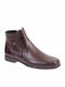 Softies Men's Leather Boots with Zipper Tabac Brown