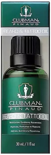 Clubman Λάδι Περιποίησης για Γένια Pinaude Beard And Tattoo Oil 30ml