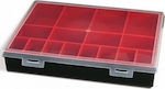 Tayg 330/50/16 Werkzeugkoffer-Organisator 16 Positionen mit abnehmbaren Boxen Rot 33.5x24.7x5.4cm