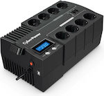 CyberPower BR1000ELCD UPS Line-Interactive 1000VA 600W με 8 Schuko Πρίζες