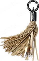 Remax Tassels Ring RC-053i Keychain USB-A to Lightning Cable Gold 0.08m