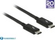 DeLock Thunderbolt 3 Cable 100W Μαύρο 1m (84845)