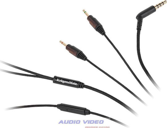 Kruger & Matz Cablu Audio 3,5 Mm Male - 3,5 Mm Male Negru 3,5 M Km0340