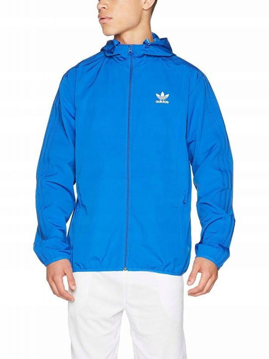 Adidas Nyc Heringbe Men's Jacket Windproof Blue