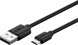 Goobay Regulär USB 2.0 auf Micro-USB-Kabel Schwarz 1m (46800) 1Stück