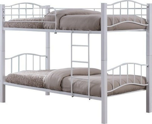 Paloma Kids Bed Bunk Single White for Mattress 90x200cm