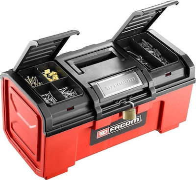 Facom Hand Toolbox Plastic with Tray Organiser W59.5xD28.1xH26cm BP.C24NPB