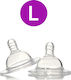 Twistshake Silicone Baby Bottle Teats High Flow for 4+ months 2pcs