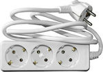 Adeleq 3-Outlet Power Strip White