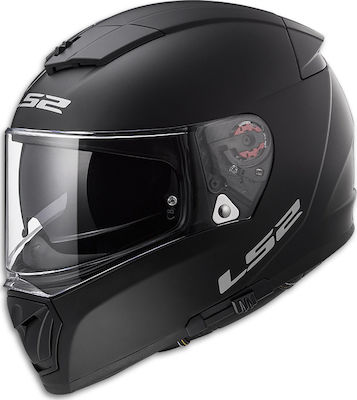 LS2 Breaker FF390 Solid Full Face Helmet with Pinlock and Sun Visor ECE 22.05 1400gr Matt Black